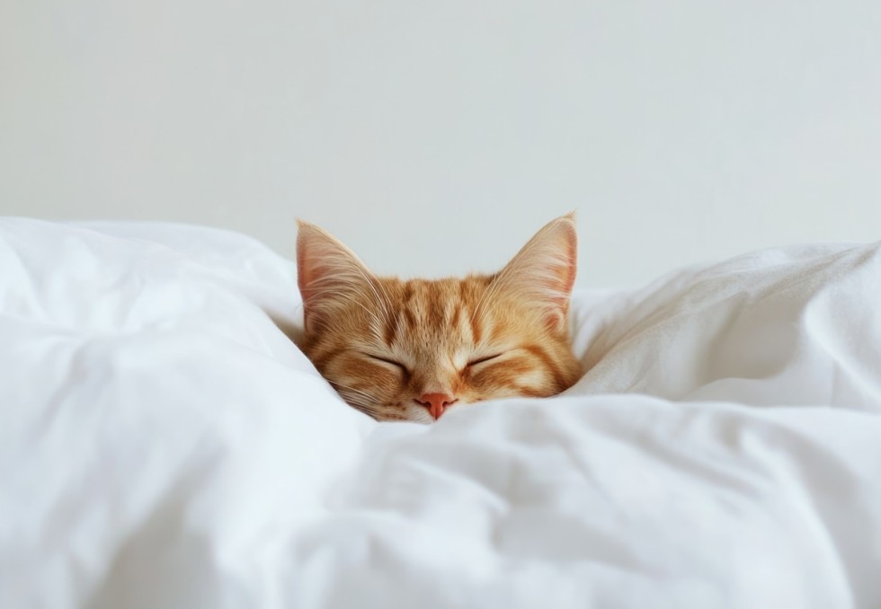 chat qui dort vraiment très bien