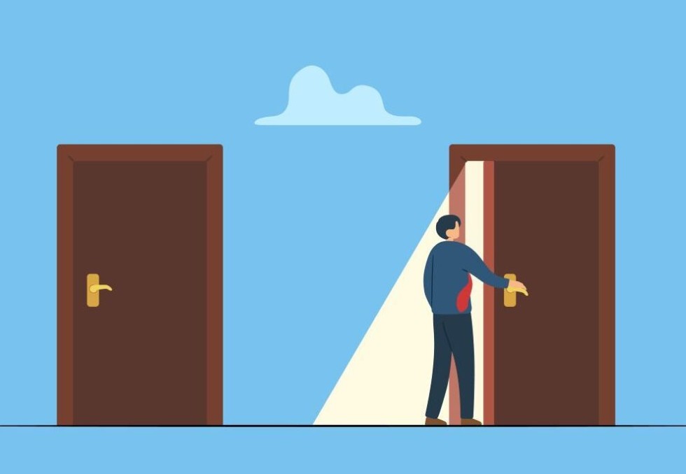 porte ouverte et portes fermées