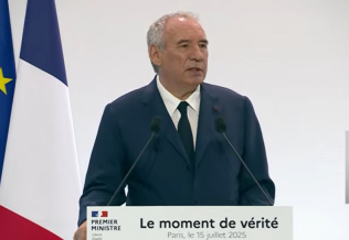 François Bayrou, 15 juillet 2025