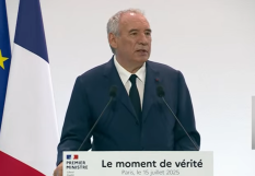François Bayrou, 15 juillet 2025